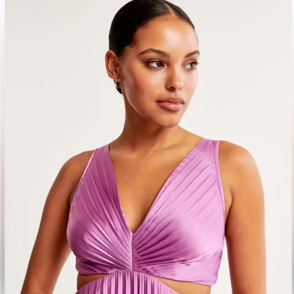 Abercrombie & Fitch Purple Midi Dress - Picture 2 of 15